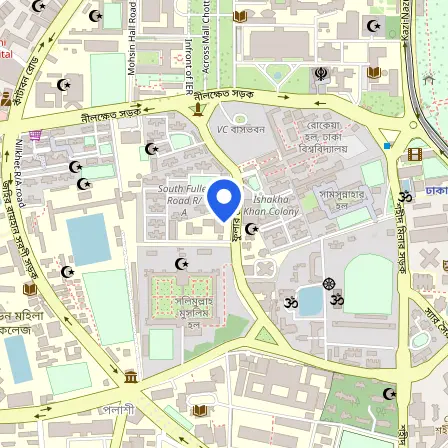 Map showing the location of British Council Bangladesh in Dhaka