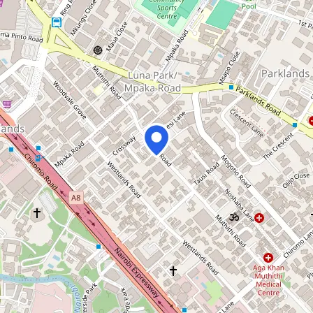 Map showing the location of IDP Education Kenya in Nairobi