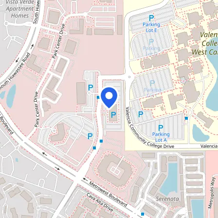 Map showing the location of Pearson in Orlando