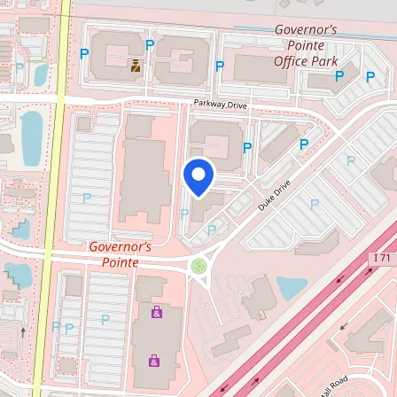 Map showing the location of Pearson Professional Center in Mason