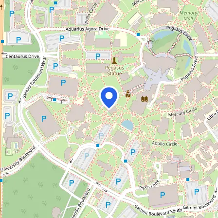 Map showing the location of UCF University Testing Center in Alafaya