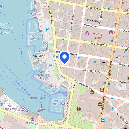 Map showing the location of inlingua Victoria College of Languages in Victoria