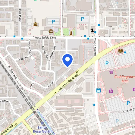 Map showing the location of Prometric Testing Center in Santa Rosa