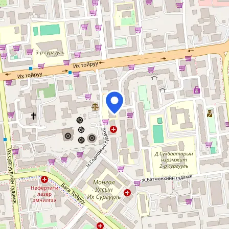 Map showing the location of IELTS Centre NUM in Ulaanbaatar