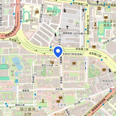 Map showing the location of The Language Training and Testing Center (LTTC) in Taipei