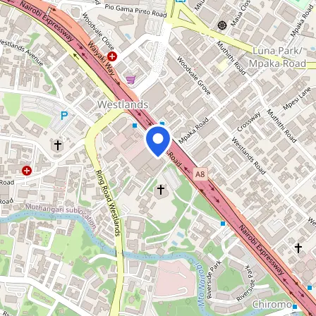 Map showing the location of IELTS Kenya in Nairobi