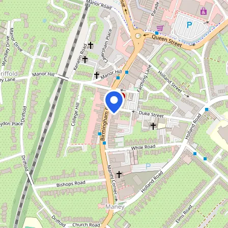 Map showing the location of Pearson Professional Centre in Sutton Coldfield