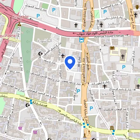 Map showing the location of British Council in Bachoura