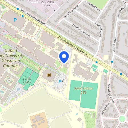 Map showing the location of DCU IELTS Test Centre in Dublin