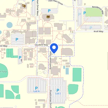 Map showing the location of CSUB Testing Center in Bakersfield