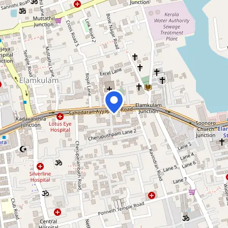 Map showing the location of IELTS Test Centre Ernakulam in Ernakulam