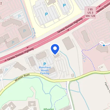 Map showing the location of Prometric Test Center in Burlington