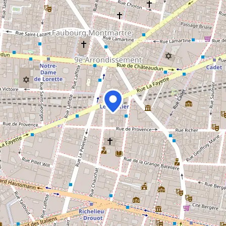 Map showing the location of Ets France in Paris