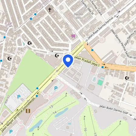 Map showing the location of IELTS - IDP Surabaya in Surabaya