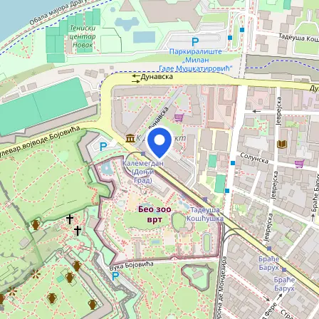 Map showing the location of British Council Serbia in Belgrade