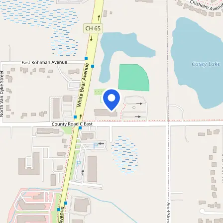 Map showing the location of GED Testing Services in Maplewood