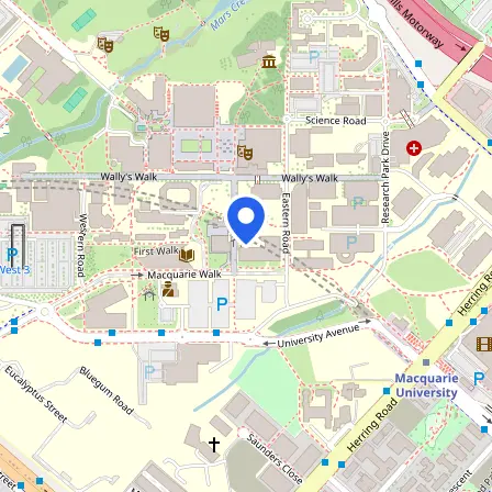 Map showing the location of Macquarie University IELTS Test Centre in Sydney