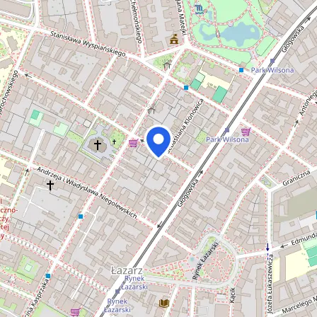 Map showing the location of EU School of IT in Poznan