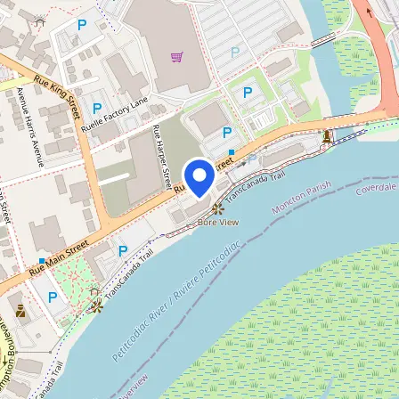Map showing the location of BITTS Moncton IELTS Test Centre in Moncton