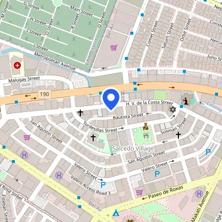 Map showing the location of Prometric Test Center in Makati