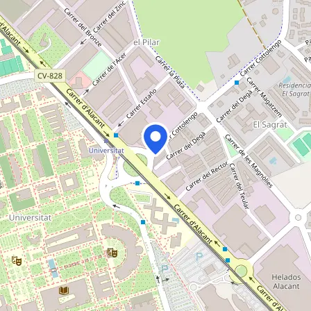 Map showing the location of Exams Levante - Exámenes de Cambridge in San Vicent del Raspeig