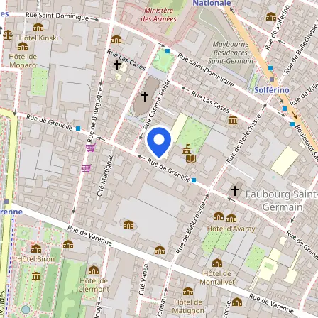 Map showing the location of British Council Paris Solférino in Paris