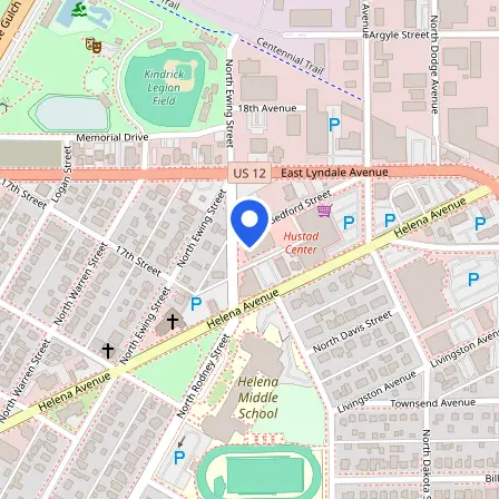 Map showing the location of Prometric Test Center in Helena