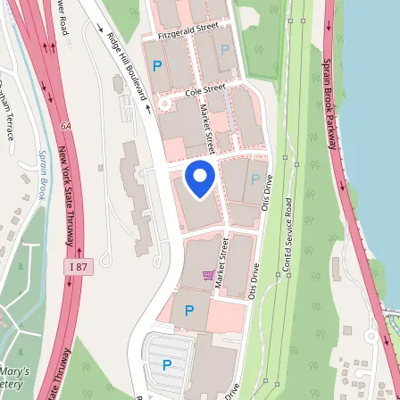 Map showing the location of Pearson Professional Centers in Yonkers