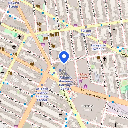 Map showing the location of Pearson Professional Center - Brooklyn in Brooklyn
