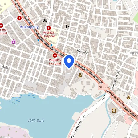 Map showing the location of IELTS Test Centre Kukatpally in Hyderabad