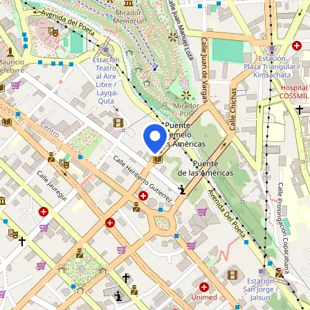 Map showing the location of Prometric Test Center in La Paz