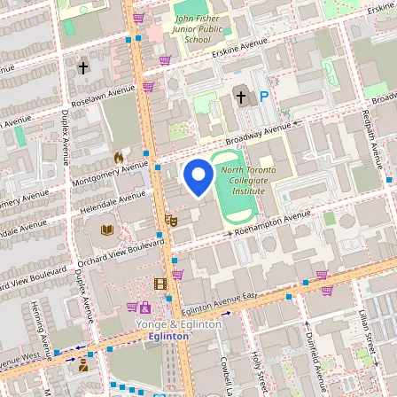Map showing the location of IDP IELTS Canada Toronto in Toronto