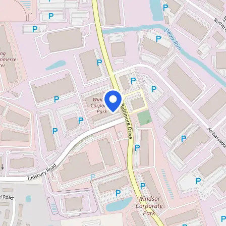 Map showing the location of PSI Test in Woodlawn