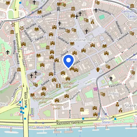 Map showing the location of British Council Slovakia in Bratislava