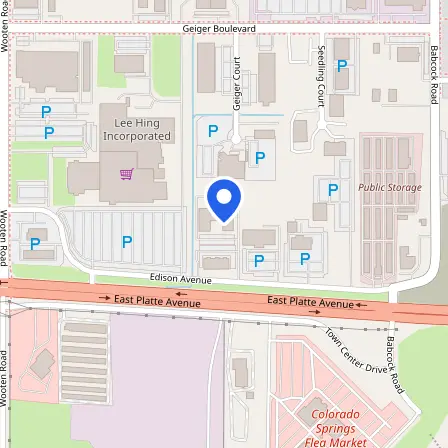 Map showing the location of AcuSkill - Training and Testing Center in Colorado Springs