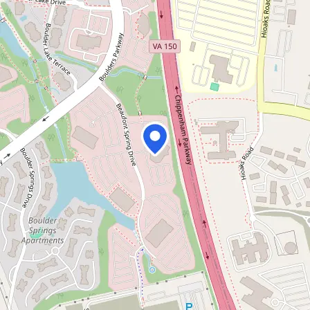 Map showing the location of PSI Testing Service in Richmond