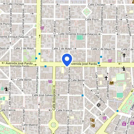 Map showing the location of IELTS Perú in Lima