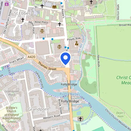 Map showing the location of Pearson Vue in Oxford