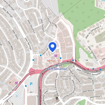 Map showing the location of Prometric Test Center in Kuala Lumpur