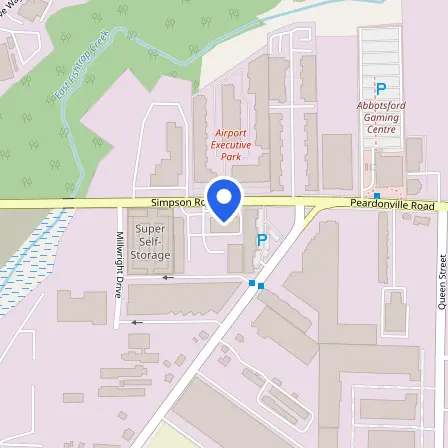 Map showing the location of BITTS Abbotsford IELTS / CELPIP Test Centre in Abbotsford