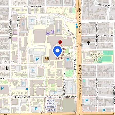 Map showing the location of Prometric Test Center in Tucson