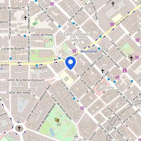 Map showing the location of British Council Barcelona in Barcelona