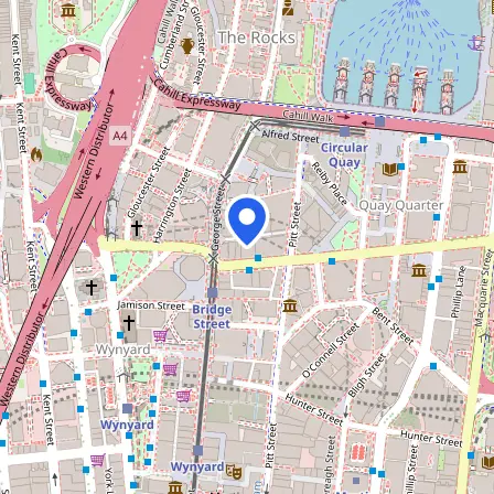 Map showing the location of Pearson Professional Centre - Sydney in Sydney