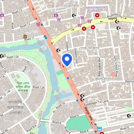 Map showing the location of British Council IELTS Venue managed by Mentors' in Dhaka