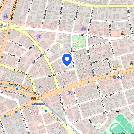 Map showing the location of Prometric in Santiago