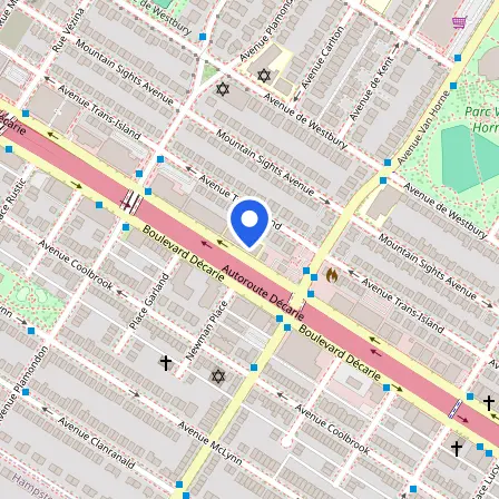 Map showing the location of TAV College IELTS Test Venue in Montreal