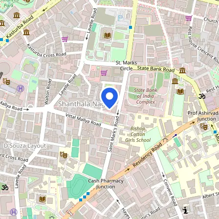 Map showing the location of IDP Education in Bengaluru