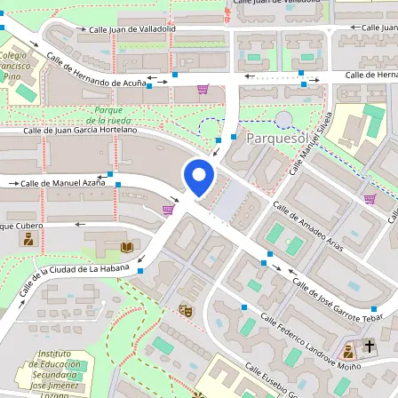 Map showing the location of International House Valladolid in Valladolid
