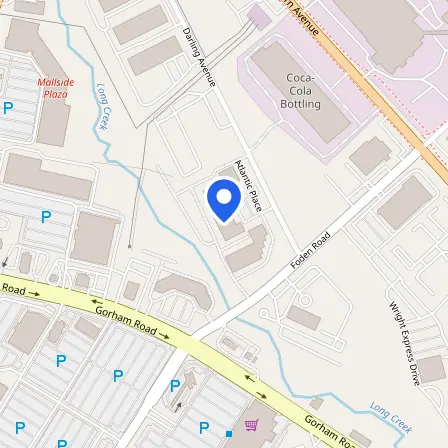 Map showing the location of Prometric Test Center in South Portland