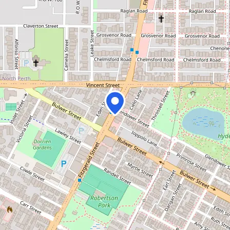 Map showing the location of Lateral Plains Events - Perth Examinations Centre in Perth